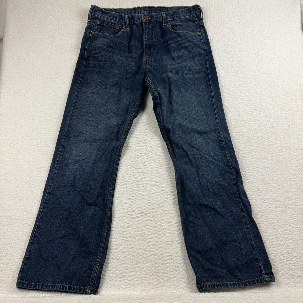 Levi's 569 Jeans Mens 36X34 Blue Loose Straight Leg Dark Wash Denim
